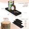 Sorbus Wood Floating Shelves for Wall - 16” Solid Wood Wall Shelves for Bathroom Decor, Books, Bedroom & Living Room - Set of 2 Black Wall Mounted Kitchen Shelves - Durable 100% Premium Solid Pine